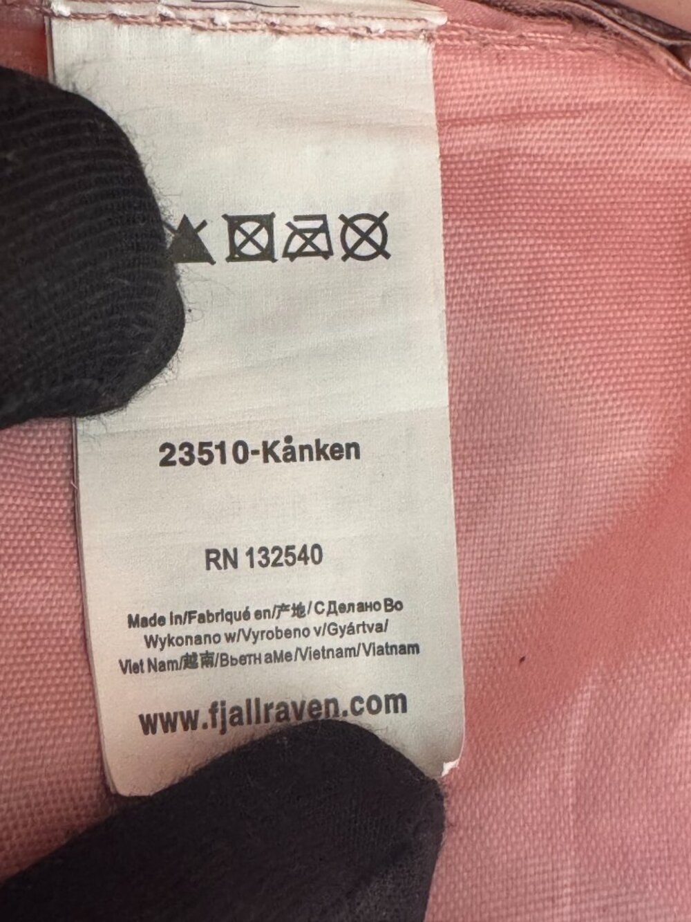 The Fjallraven Kanken Backpack in Pink Air Blue - Picture 11 of 13